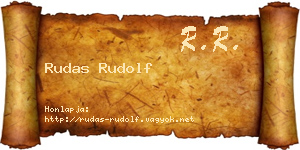 Rudas Rudolf névjegykártya